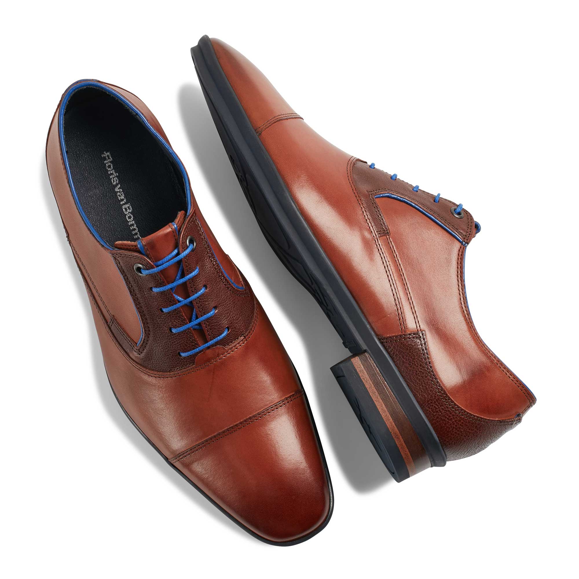 16128/00 - Cognac-coloured leather lace shoe 16128/00 - Cognac-coloured leather lace shoe