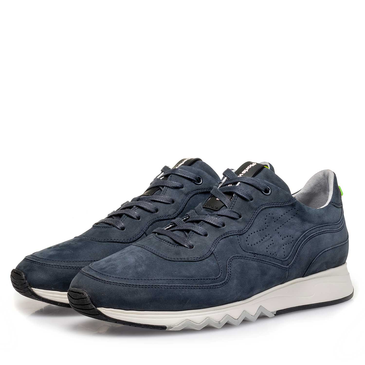 16093/01 - Blauwe nubuckleren sneaker 16093/01 - Blauwe nubuckleren sneaker