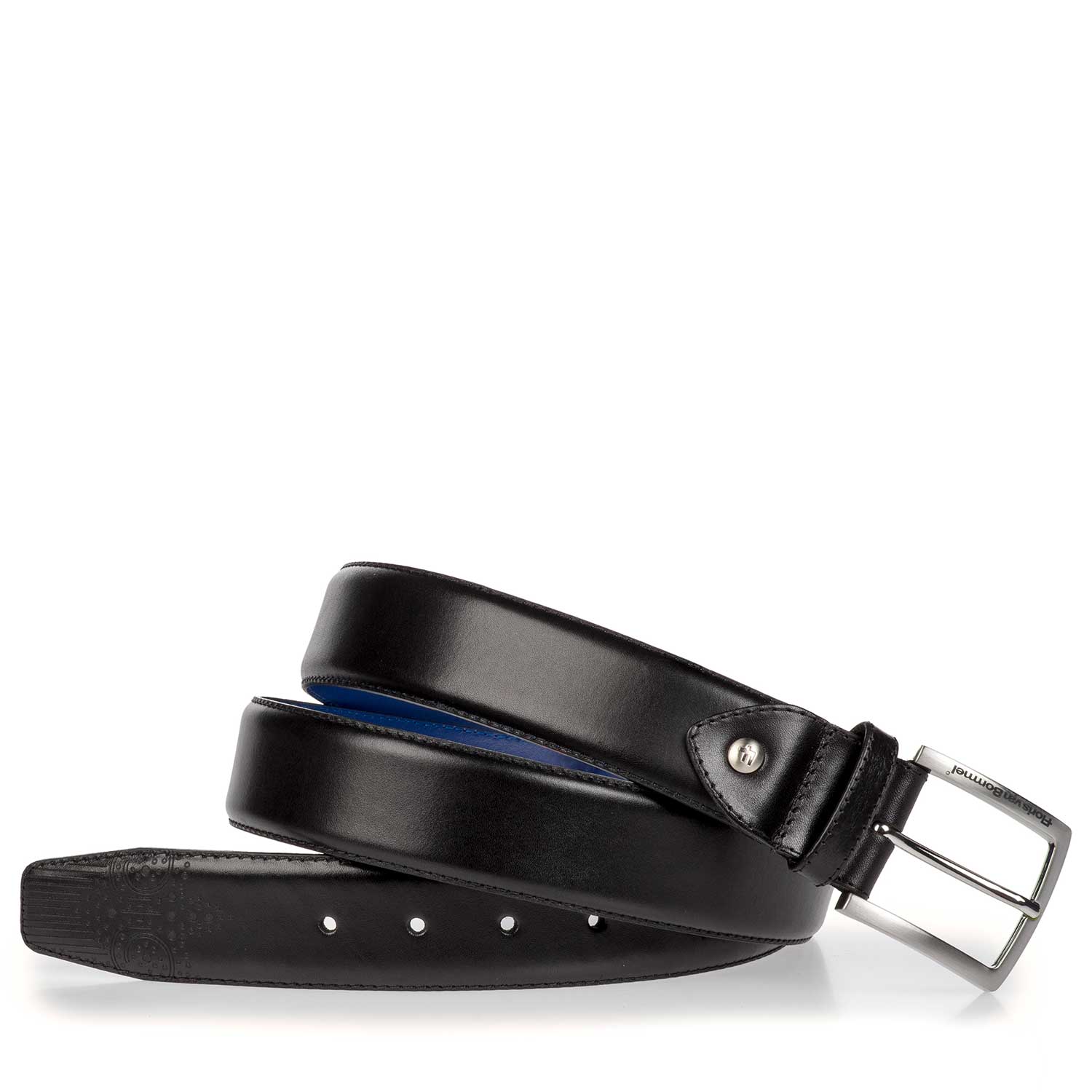 75185/03 - Zwarte brogue riem van kalfsleer 75185/03 - Zwarte brogue riem van kalfsleer