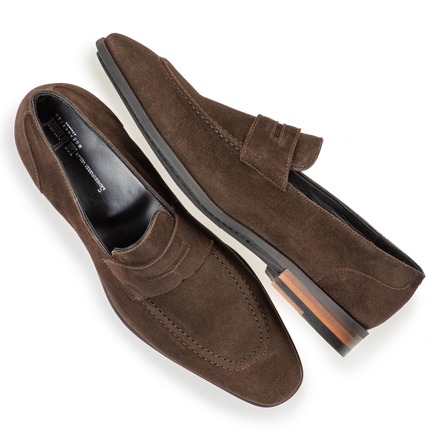 11129/02 - Donkerbruine suède loafer 11129/02 - Donkerbruine suède loafer