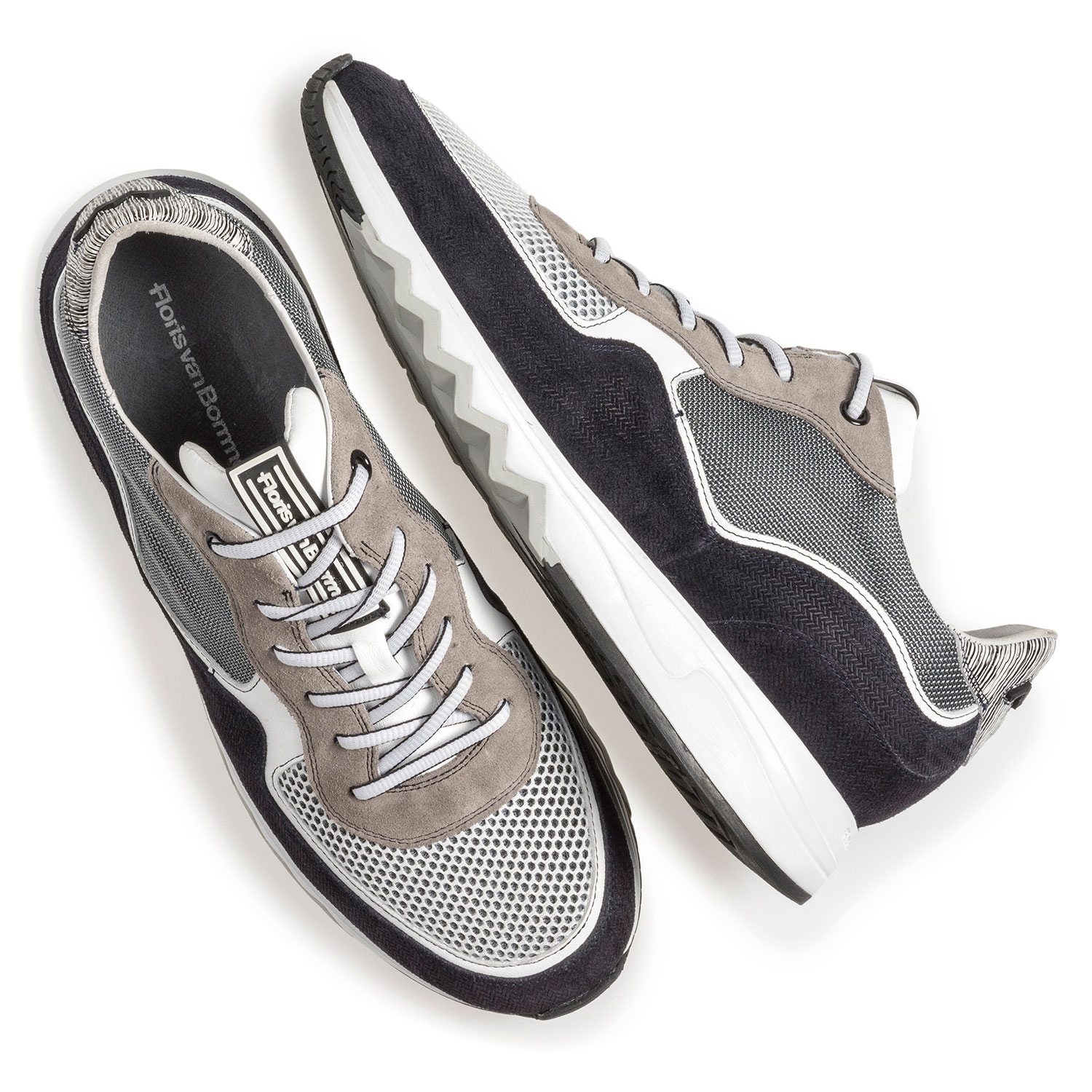 16093/21 - Grey and black suede leather sneaker 16093/21 - Grey and black suede leather sneaker