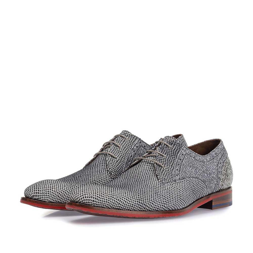 18107/37 - Veterschoen suède off-white 18107/37 - Veterschoen suède off-white