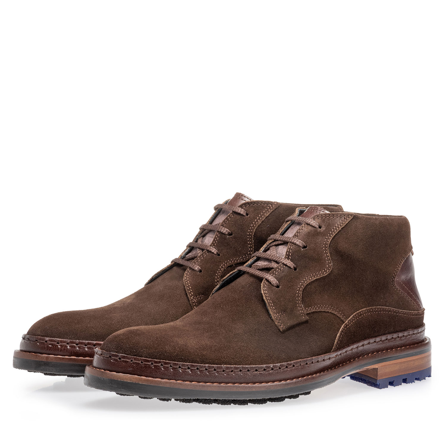 10509/08 - Lace boot dark brown suede leather 10509/08 - Lace boot dark brown suede leather