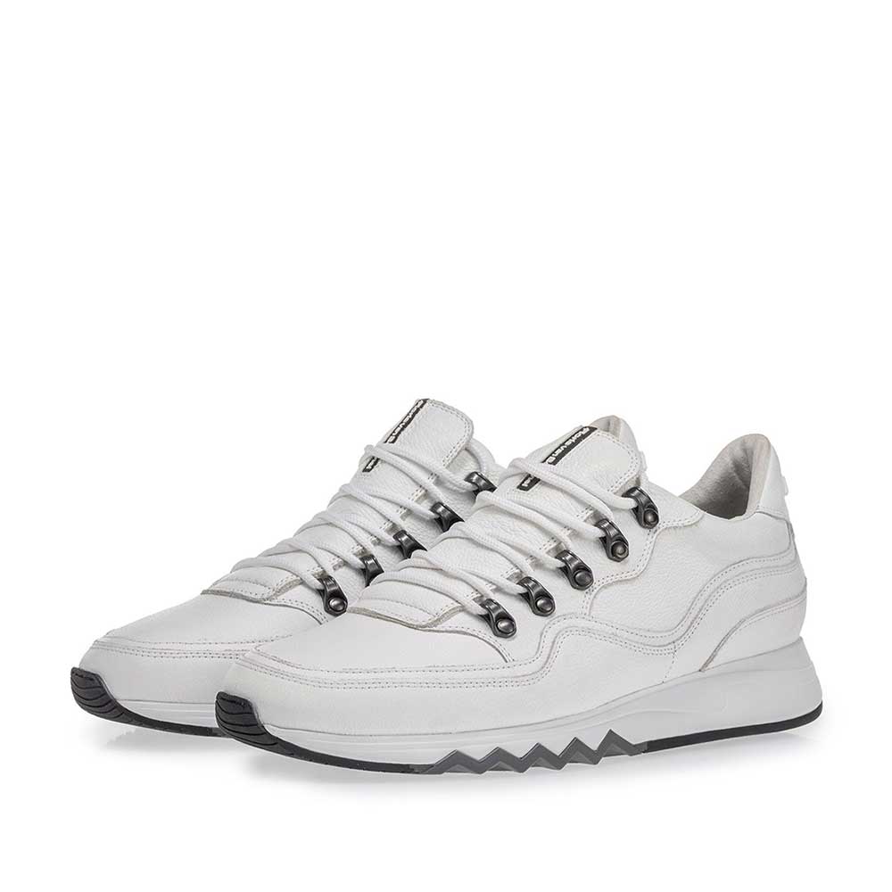 16393/14 - Sneaker with structured pattern white 16393/14 - Sneaker with structured pattern white