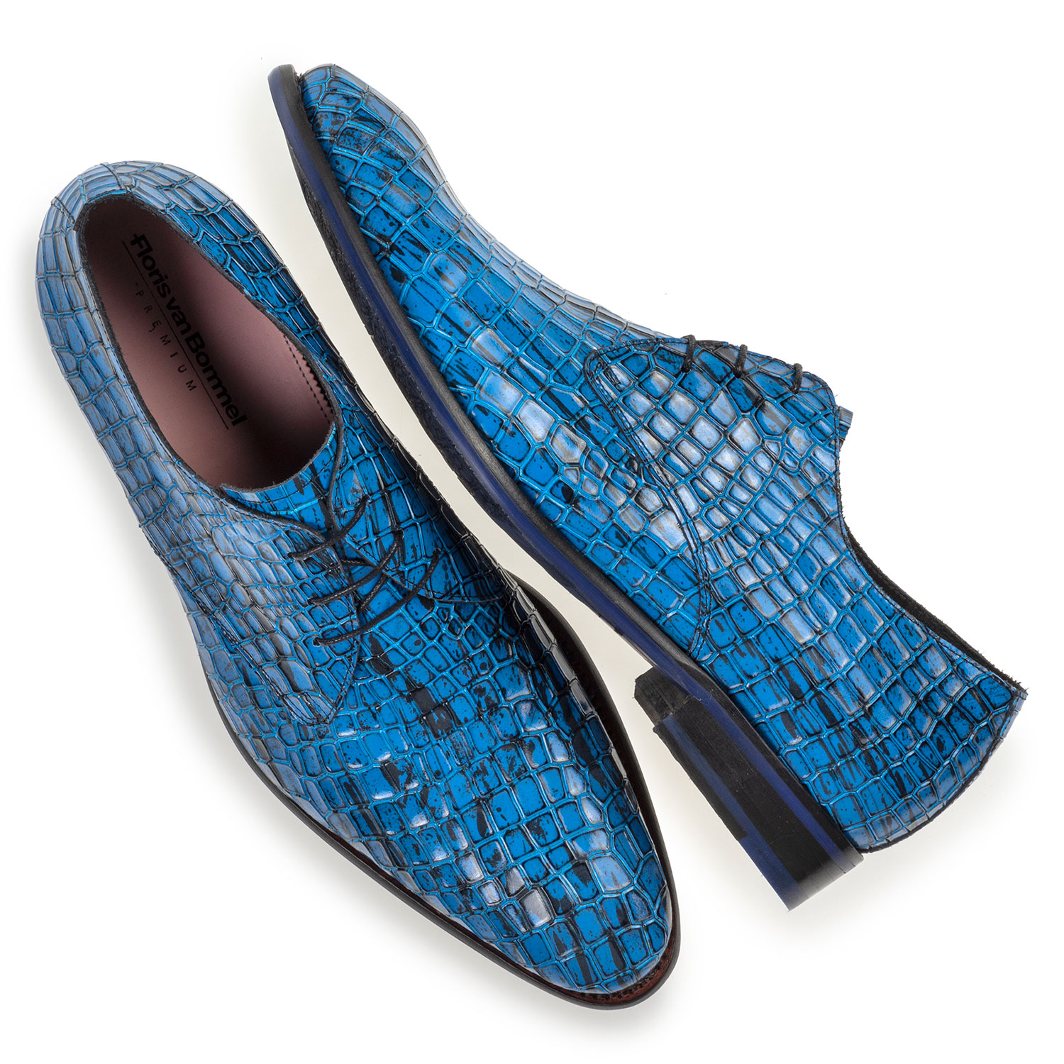 18167/11 - Lace shoe patent leather blue 18167/11 - Lace shoe patent leather blue