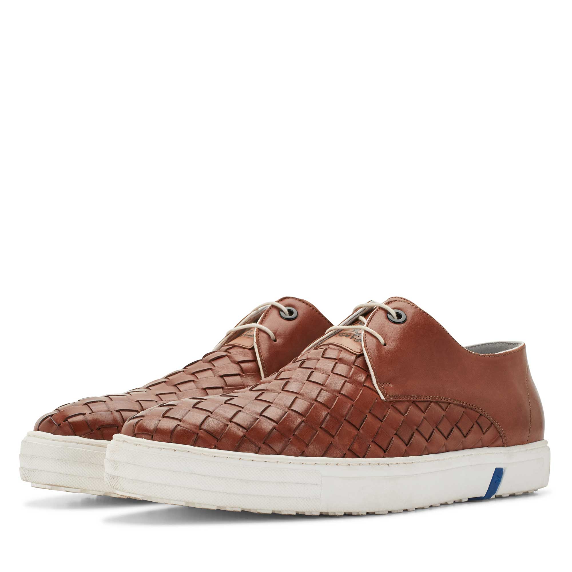 14451/02 - Floris van Bommel cognac-coloured men’s leather city sneaker 14451/02 - Floris van Bommel cognac-coloured men’s leather city sneaker