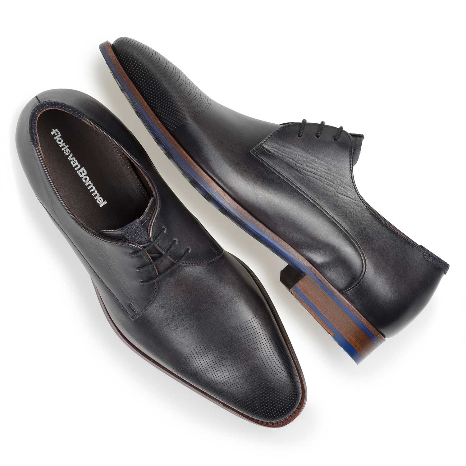 18088/02 - Grijze kalfsleren veterschoen 18088/02 - Grijze kalfsleren veterschoen