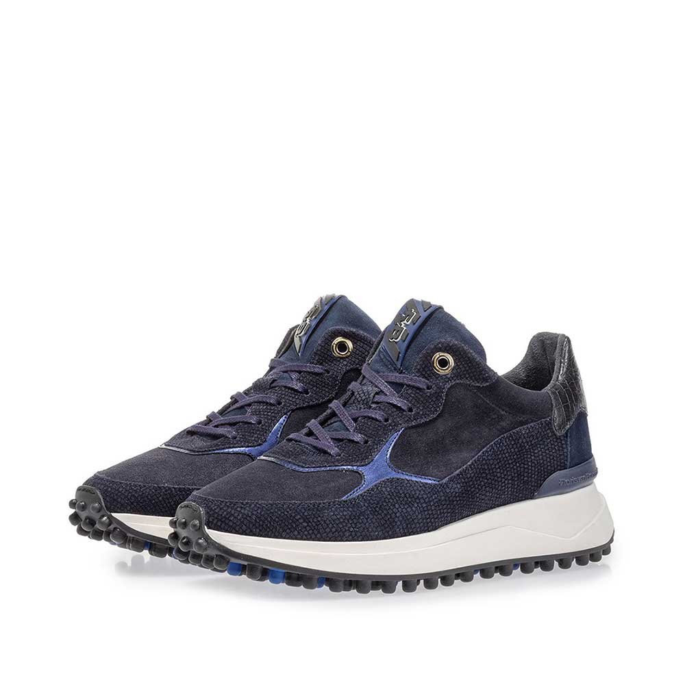 85307/05 - Noppi sneaker suède blauw 85307/05 - Noppi sneaker suède blauw