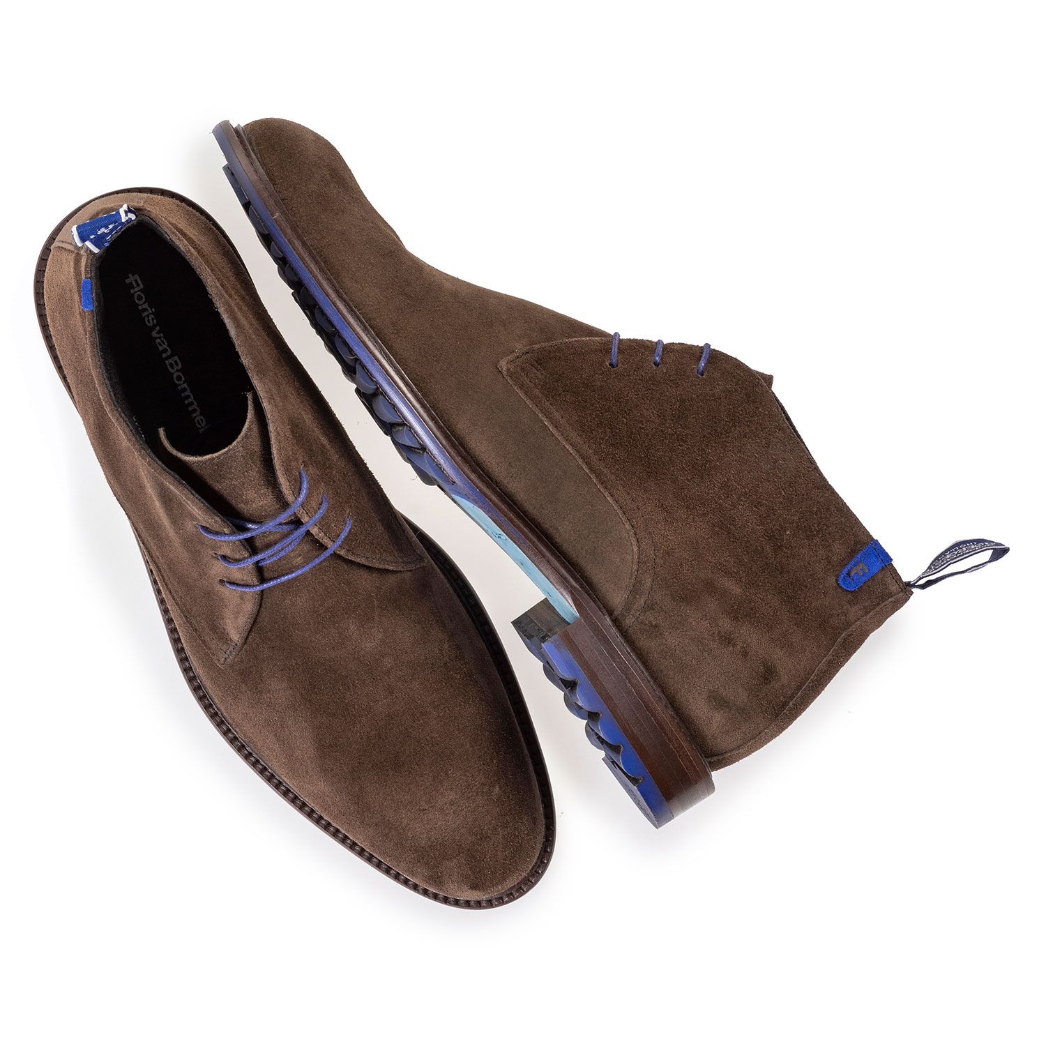 10203/18 - Dark taupe-coloured/brown suede lace boot 10203/18 - Dark taupe-coloured/brown suede lace boot