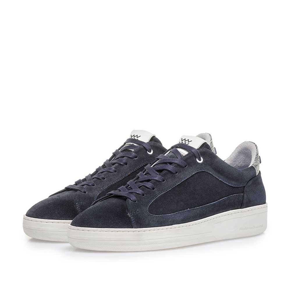 13265/04 - Dark blue suede leather sneaker 13265/04 - Dark blue suede leather sneaker