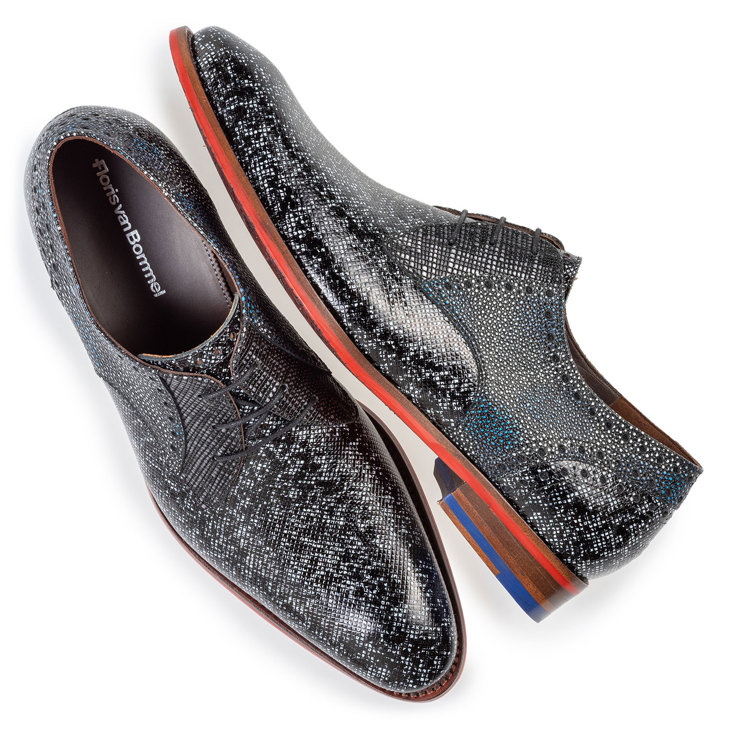 18107/22 - Lace shoe black and grey metallic 18107/22 - Lace shoe black and grey metallic