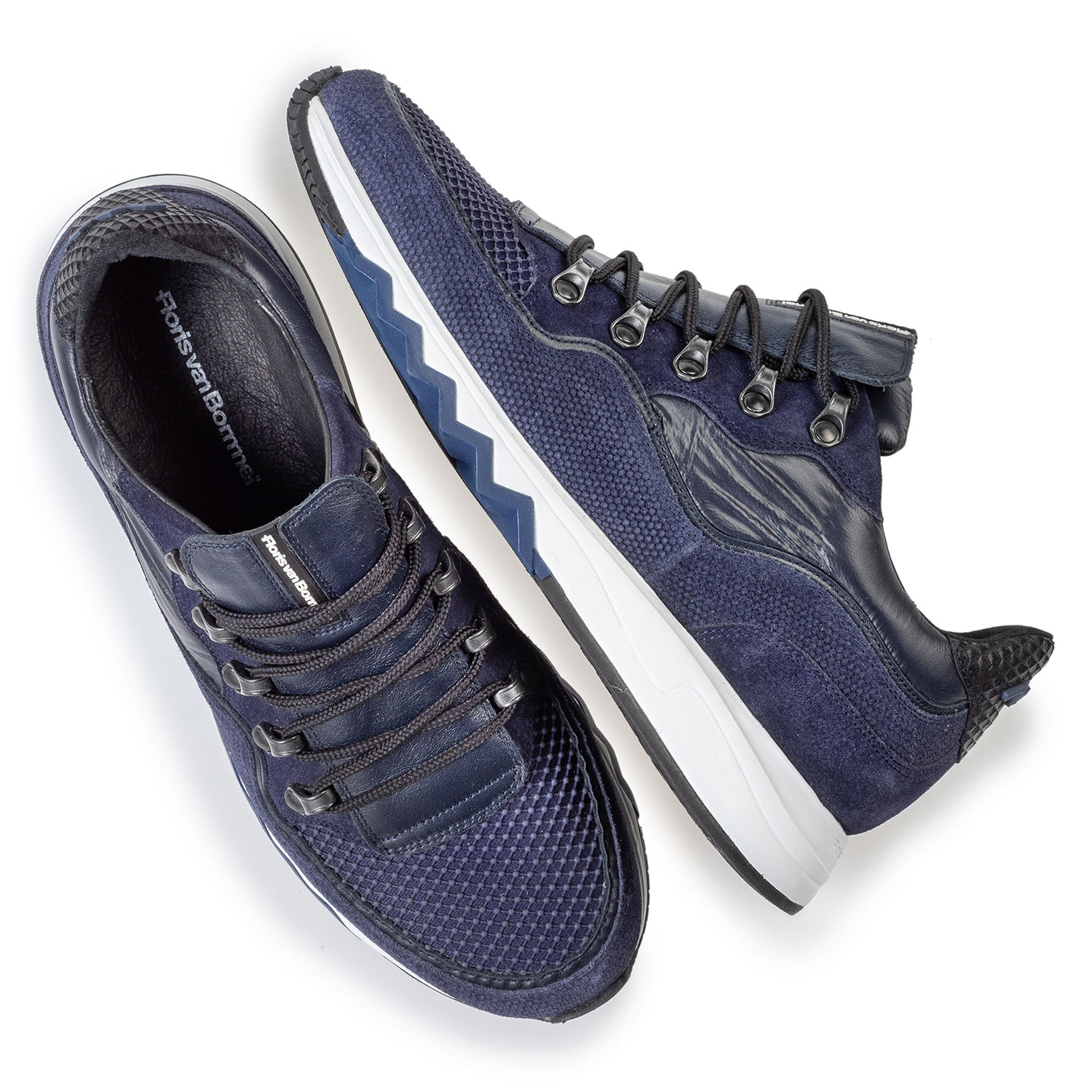 16393/18 - Sneaker met print donkerblauw 16393/18 - Sneaker met print donkerblauw