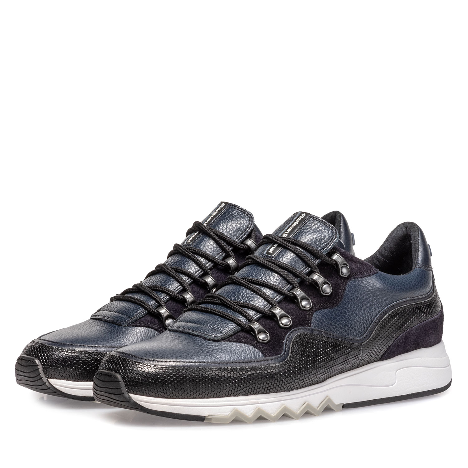 16393/23 - Sneaker leer blauw 16393/23 - Sneaker leer blauw
