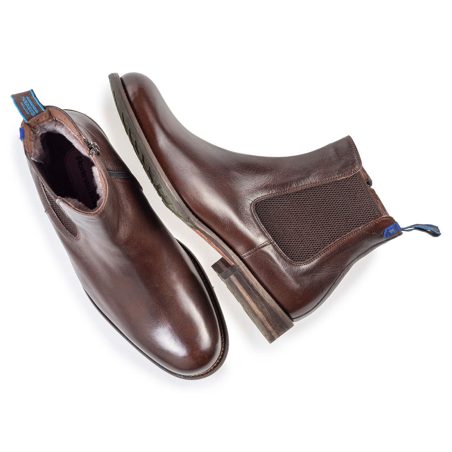 Bruine leren chelsea boot 10289/21 | Floris van Bommel ...