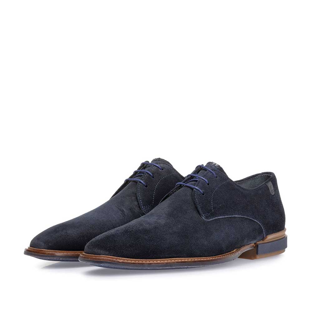 18160/05 - Veterschoen blauw suède 18160/05 - Veterschoen blauw suède