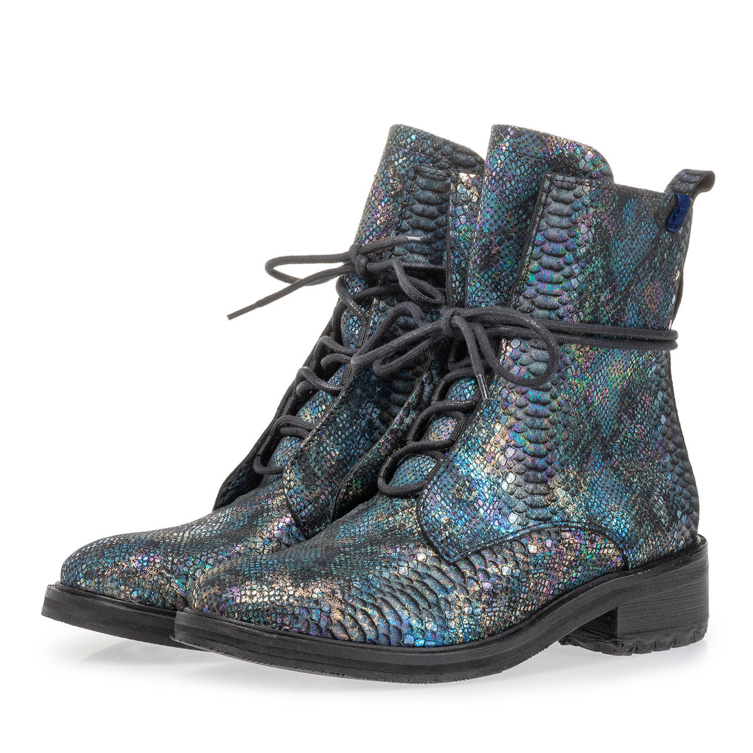 85647/02 - Lace boot snake print multi-colour 85647/02 - Lace boot snake print multi-colour