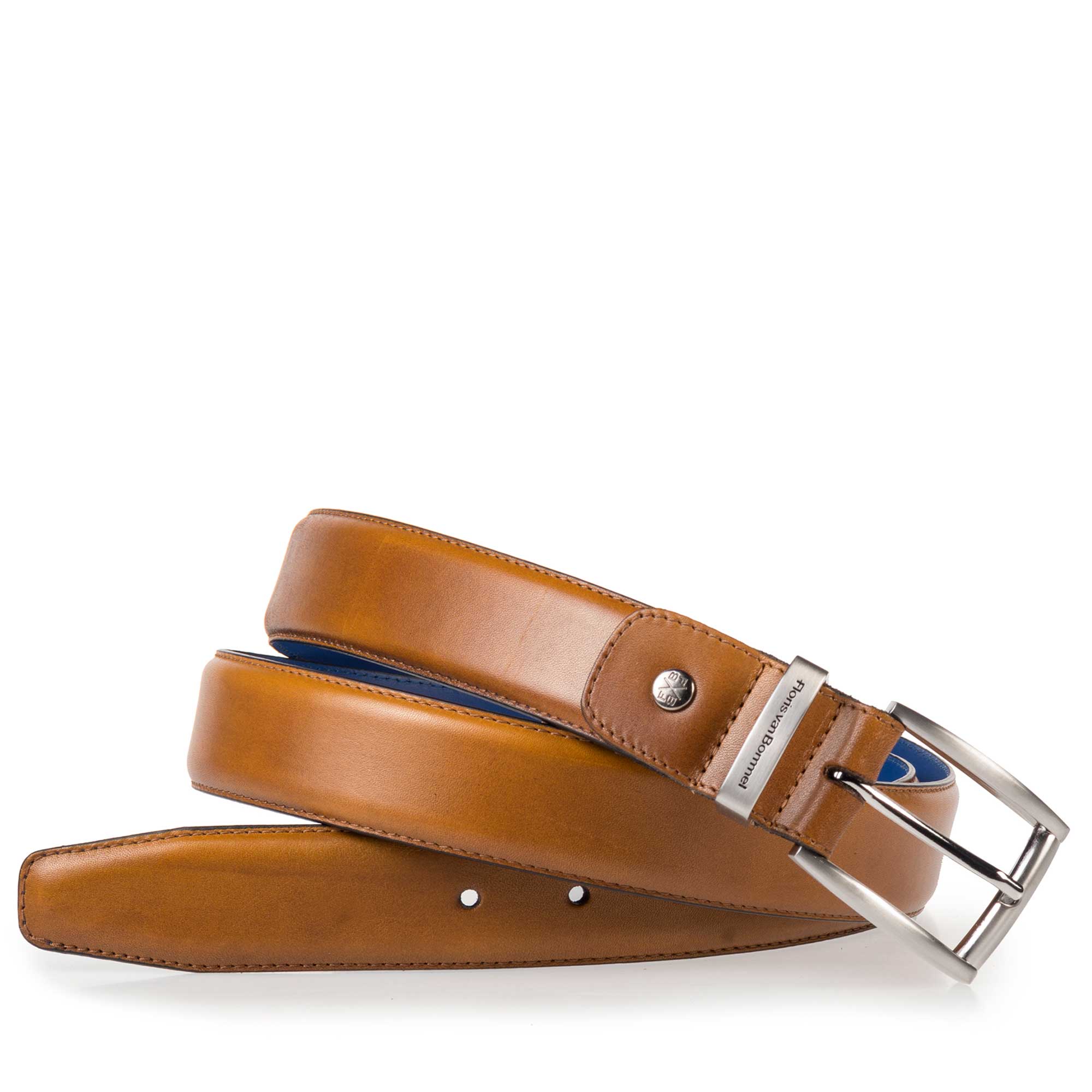 75144/09 - Licht cognac riem van kalfsleer 75144/09 - Licht cognac riem van kalfsleer