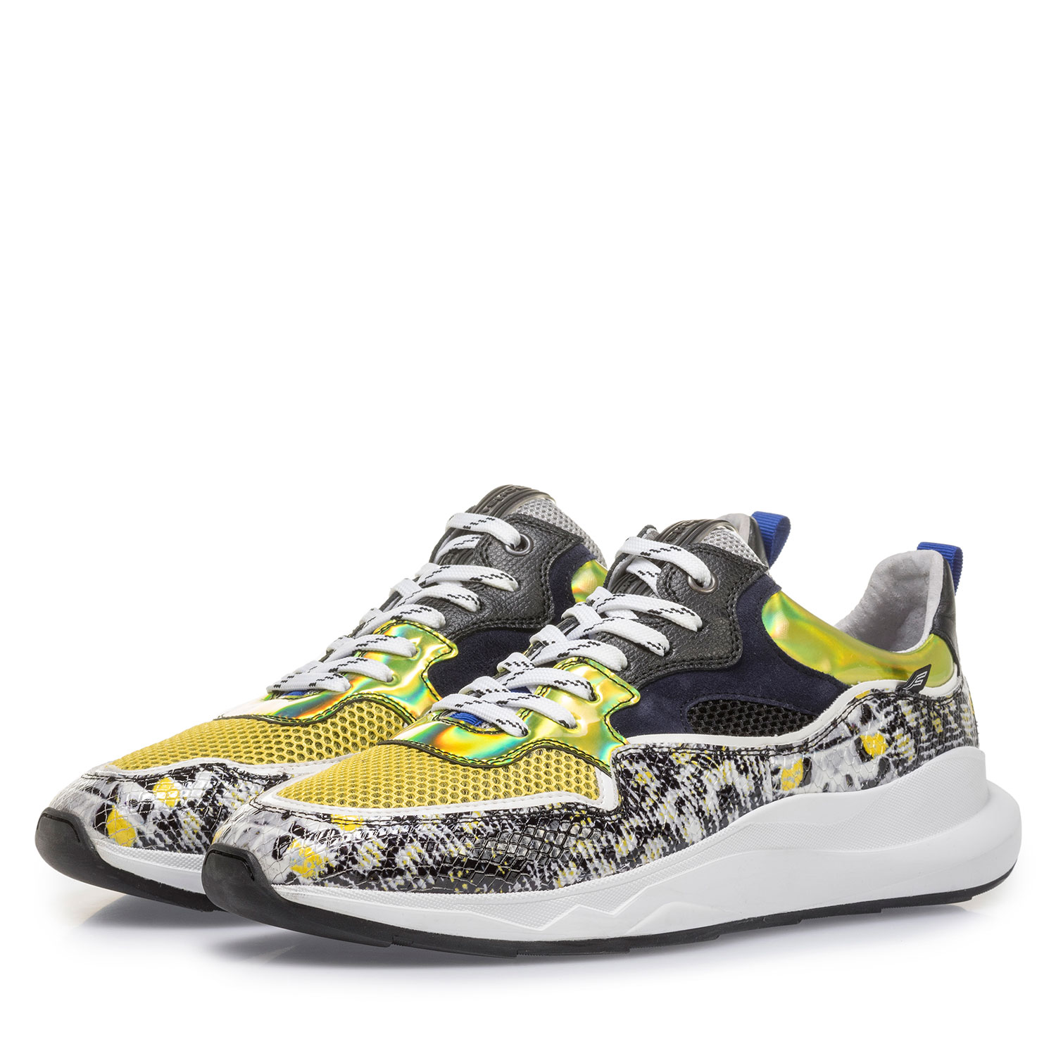 16269/23 - Multi-colour sneaker with grey and yellow print 16269/23 - Multi-colour sneaker with grey and yellow print