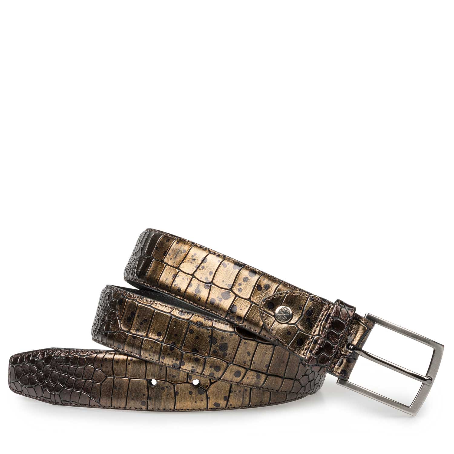 75190/09 - Kalfsleren riem met crocoprint 75190/09 - Kalfsleren riem met crocoprint