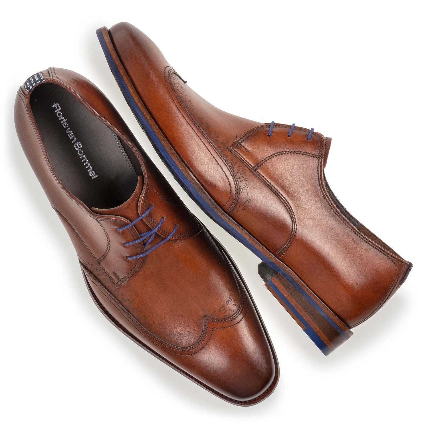 18212/00 - Lace shoe cognac calf leather 18212/00 - Lace shoe cognac calf leather