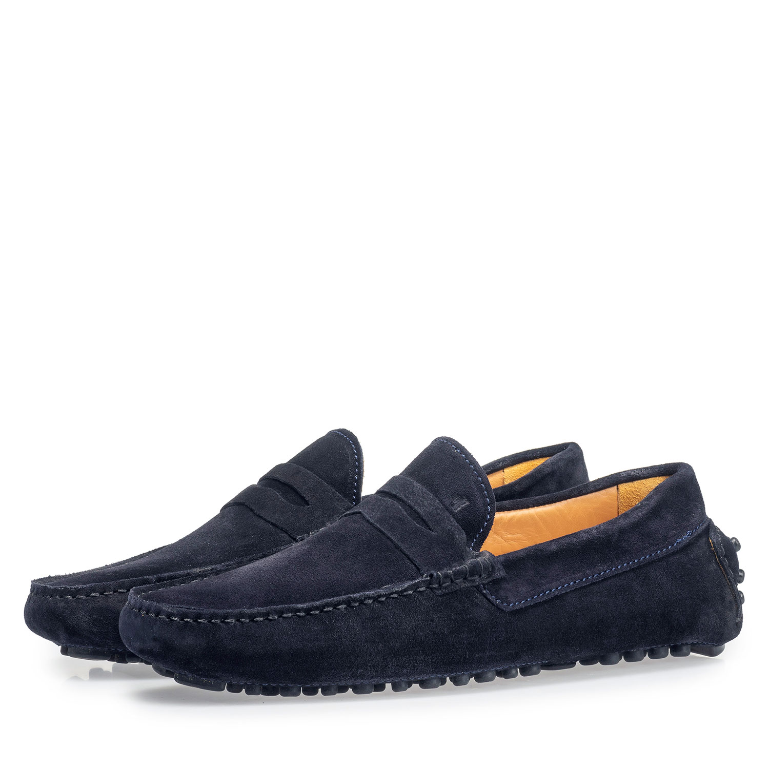 15100/01 - Dark blue suede leather moccasin 15100/01 - Dark blue suede leather moccasin