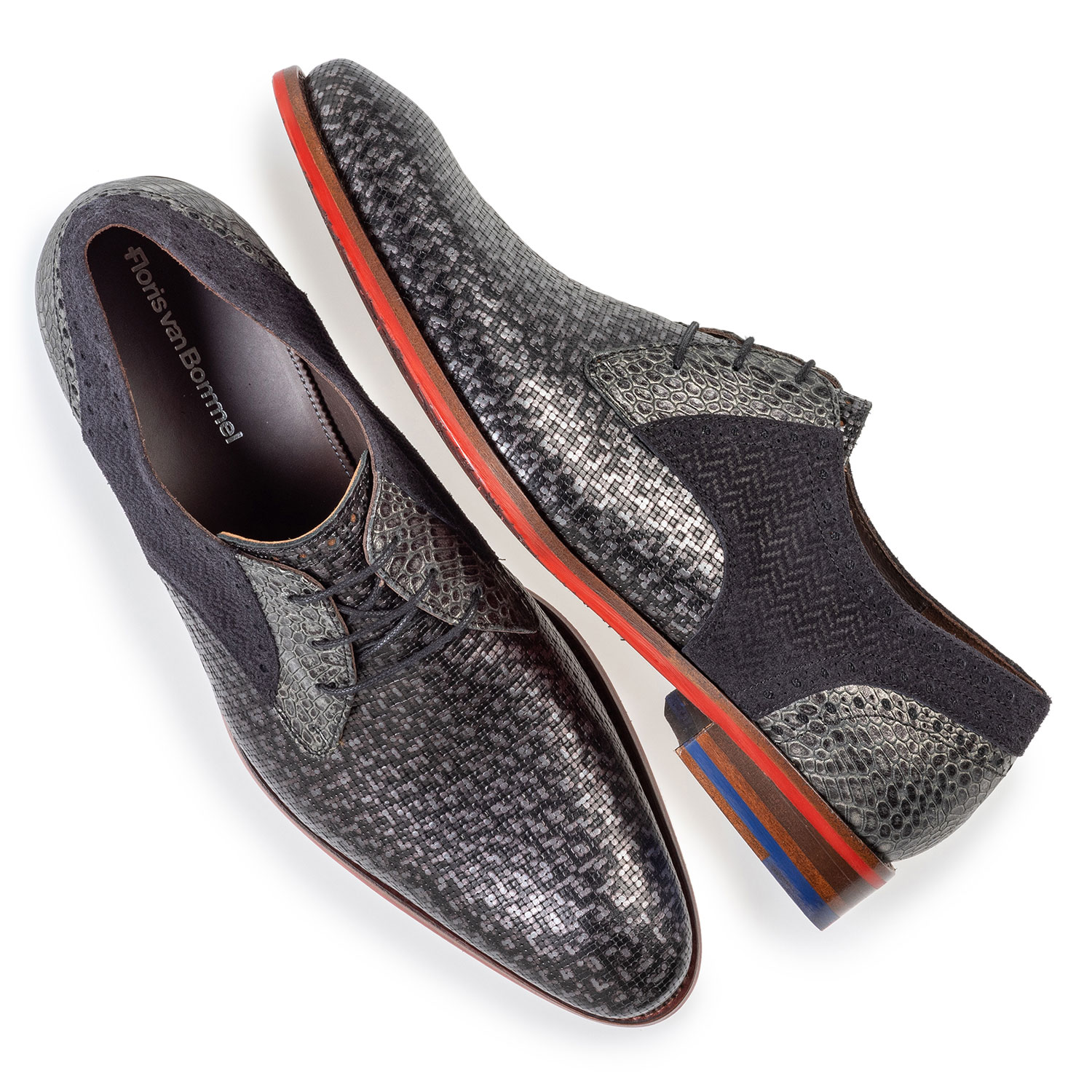 18107/21 - Lace shoe grey metallic 18107/21 - Lace shoe grey metallic