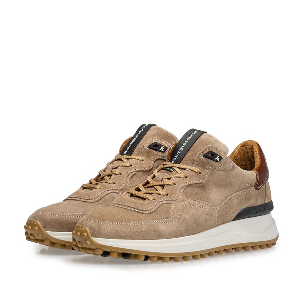 16301/21 - Beige suede leather sneaker 16301/21 - Beige suede leather sneaker