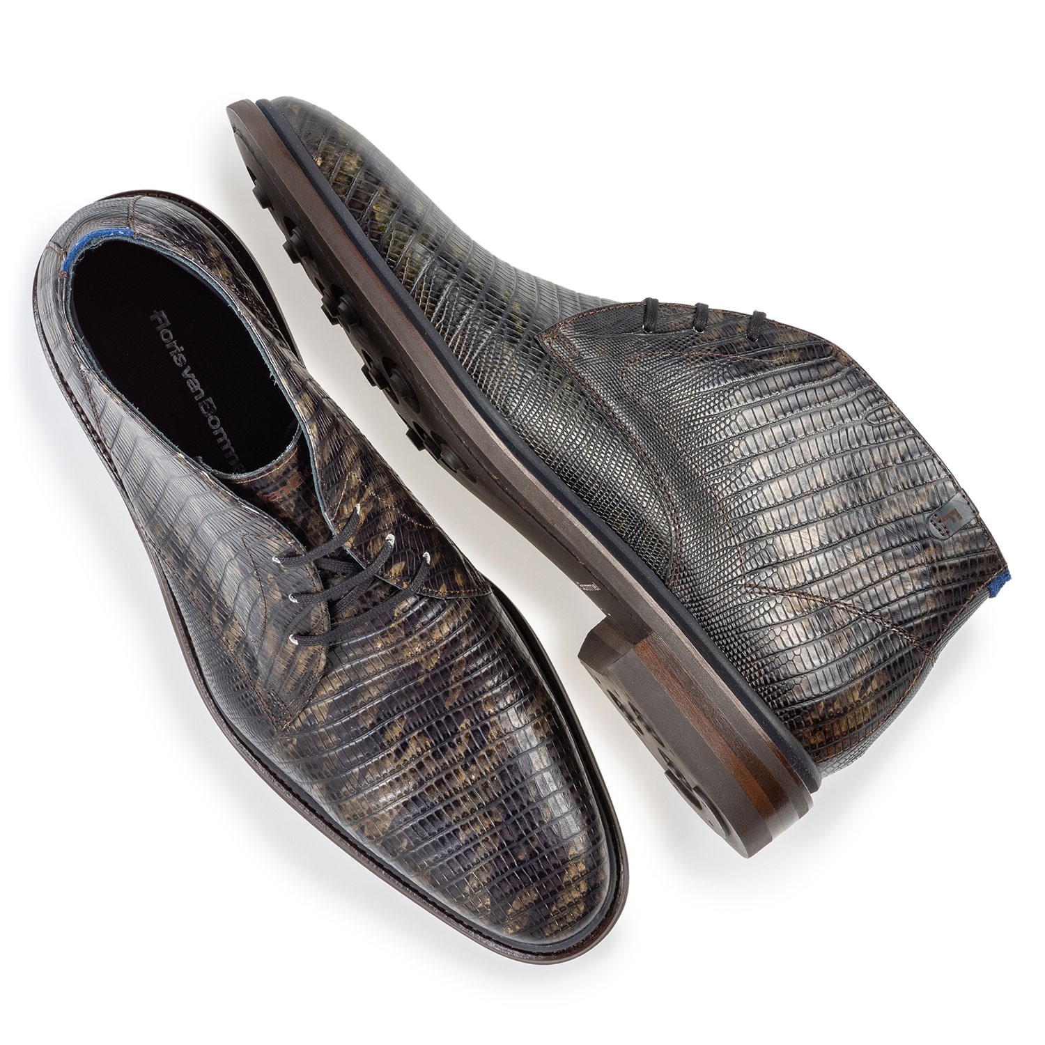 10667/09 - Boot lizard print dark green 10667/09 - Boot lizard print dark green