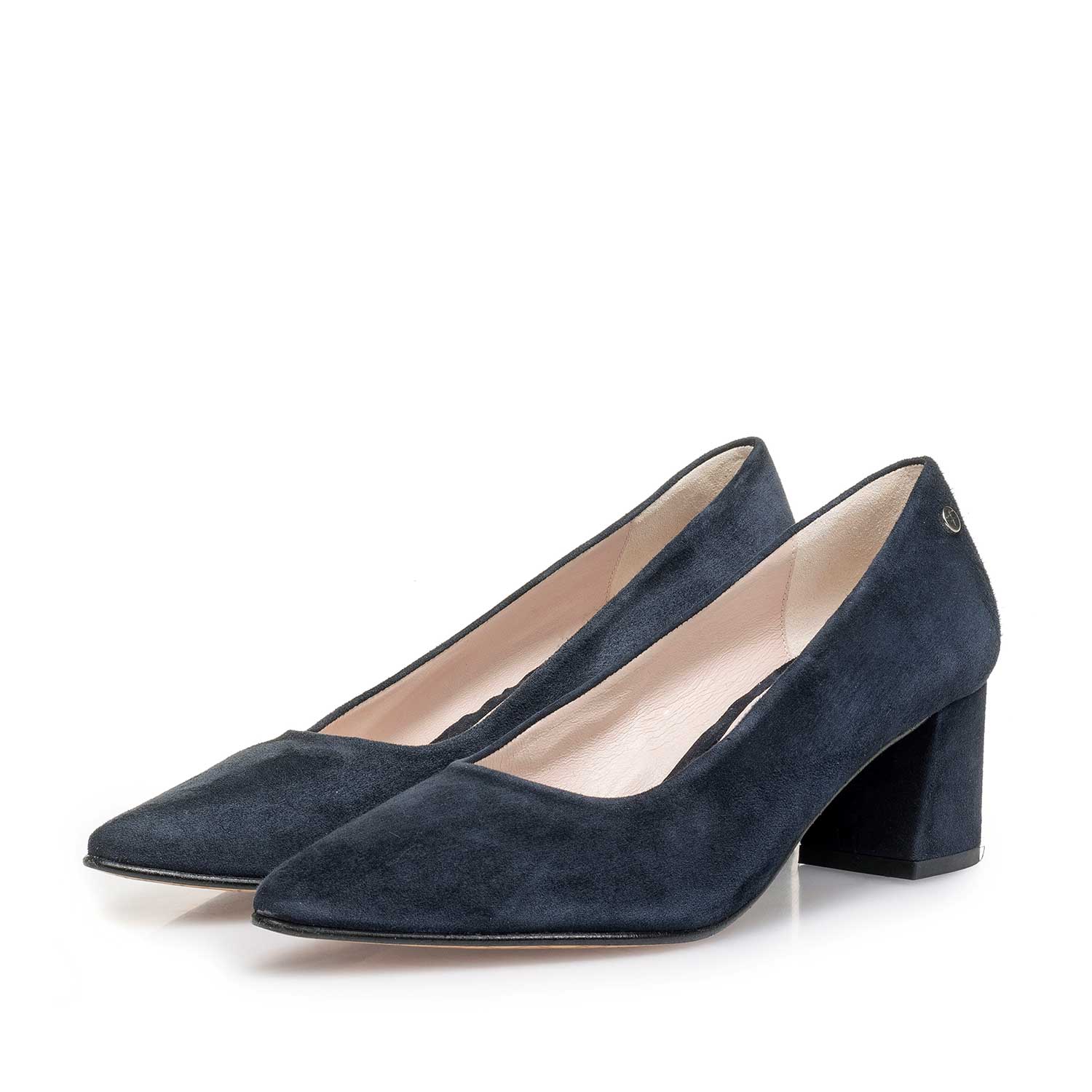 85518/02 - Donkerblauwe suède pump 85518/02 - Donkerblauwe suède pump