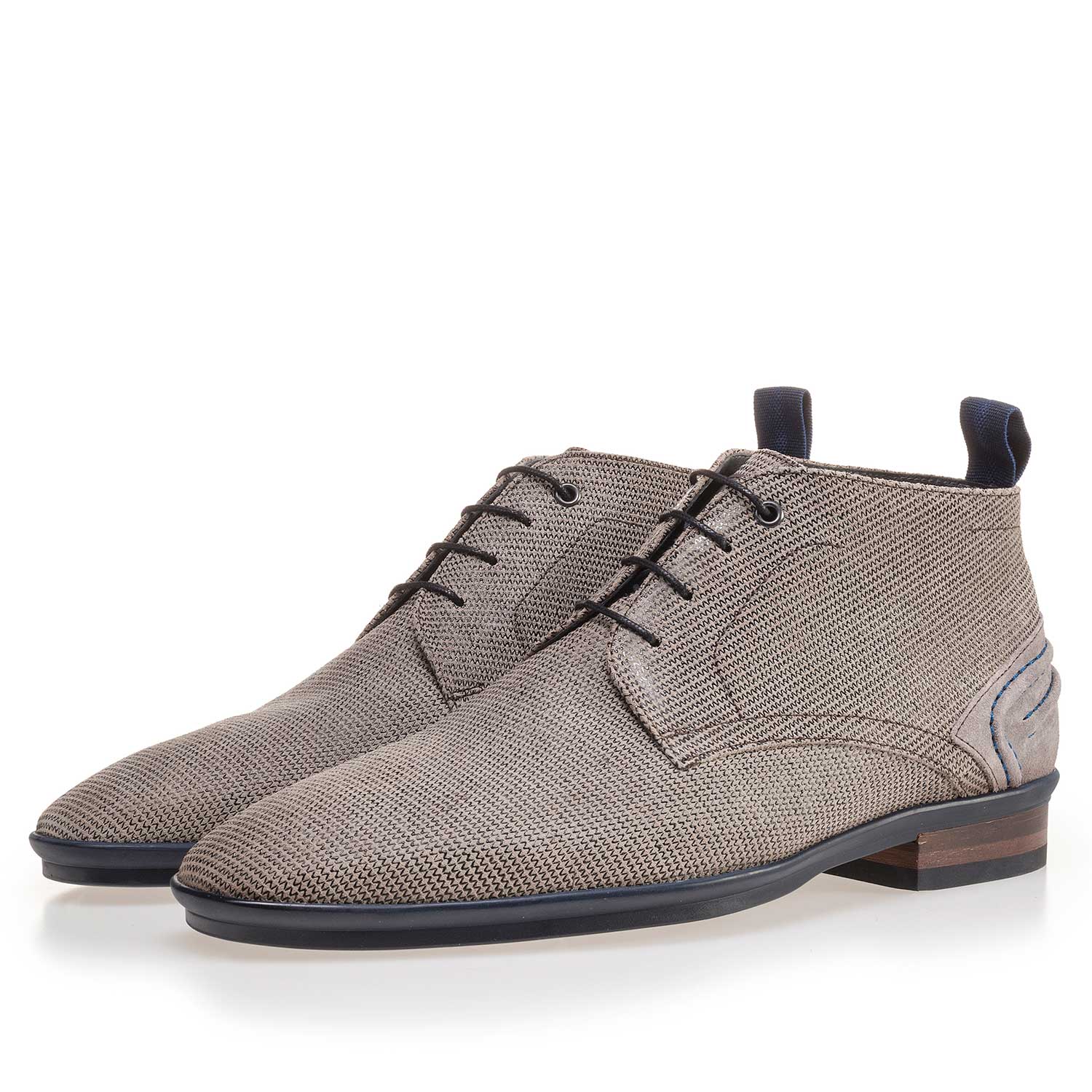 10960/08 - Zandkleurige suède veterboot 10960/08 - Zandkleurige suède veterboot