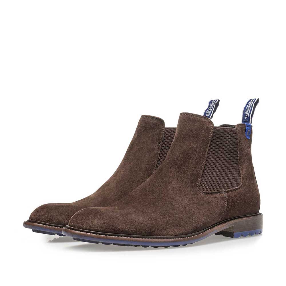 10902/07 - Dark brown calf suede Chelsea boot 10902/07 - Dark brown calf suede Chelsea boot