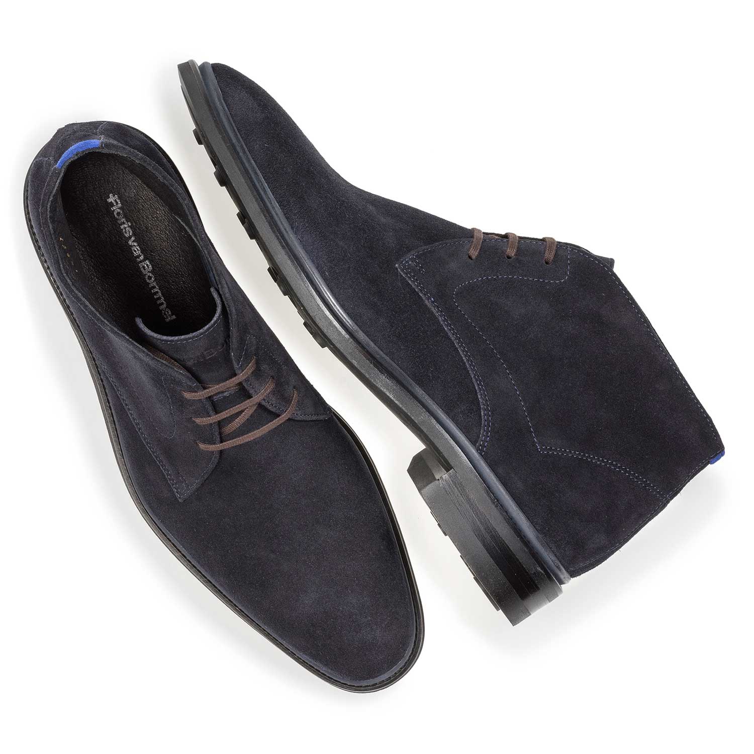 10667/05 - Donkerblauwe suède veterboot 10667/05 - Donkerblauwe suède veterboot