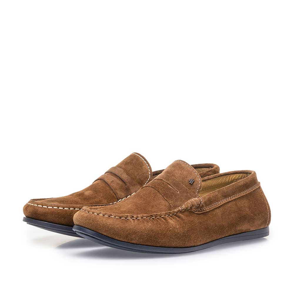 15038/02 - Brown suede leather loafer 15038/02 - Brown suede leather loafer