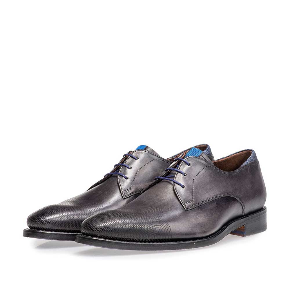 18184/03 - Grey calf leather lace shoe 18184/03 - Grey calf leather lace shoe