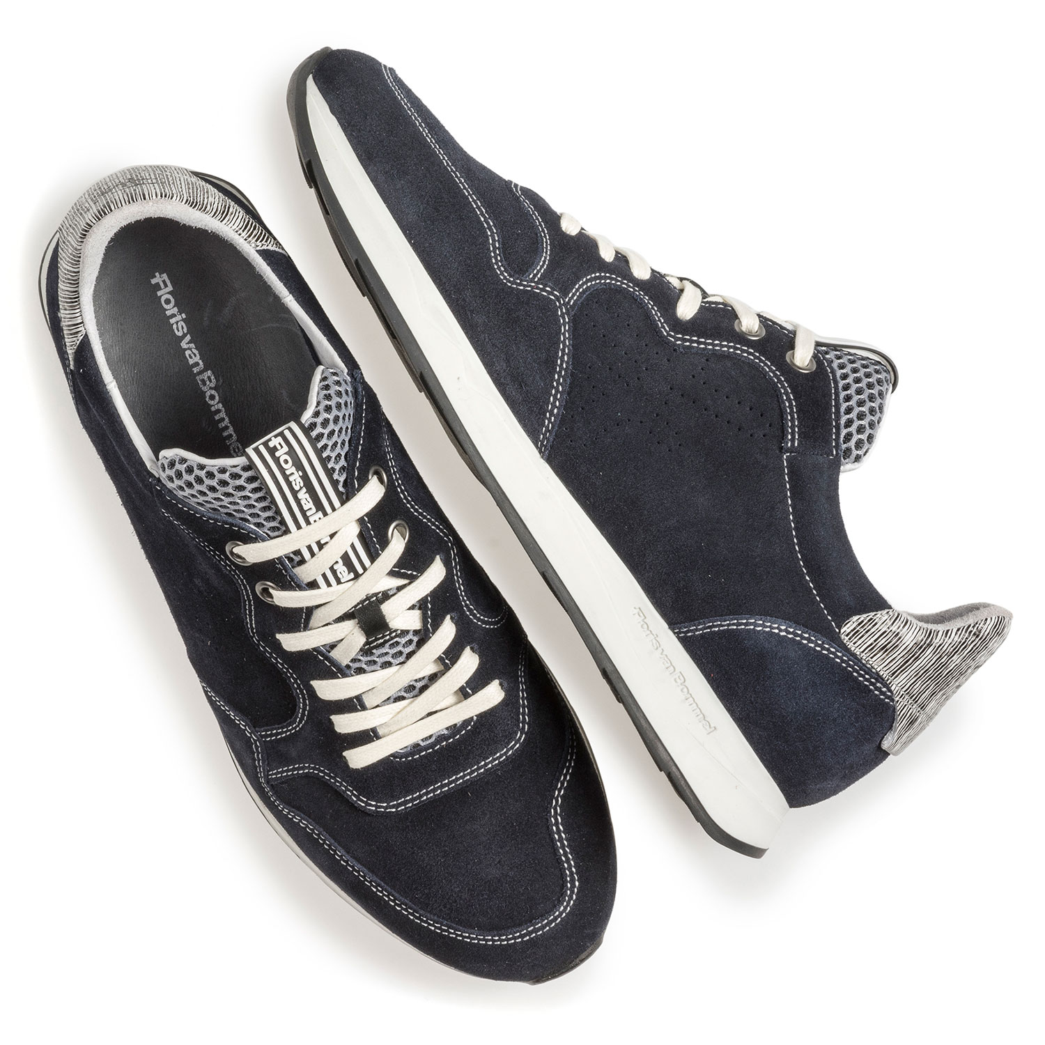 16446/01 - Blue suede leather sneaker 16446/01 - Blue suede leather sneaker