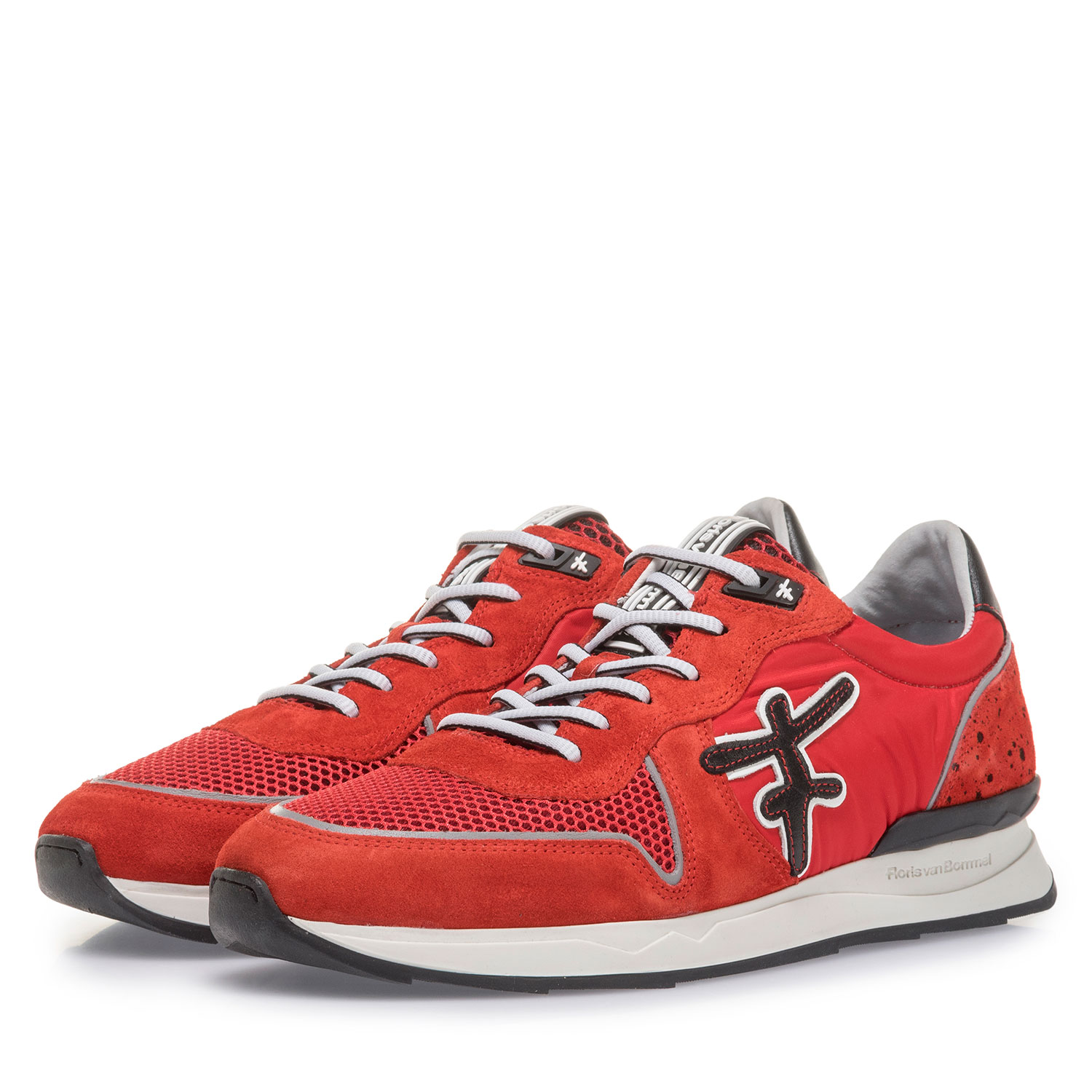 16346/10 - Rode suède sneaker 16346/10 - Rode suède sneaker