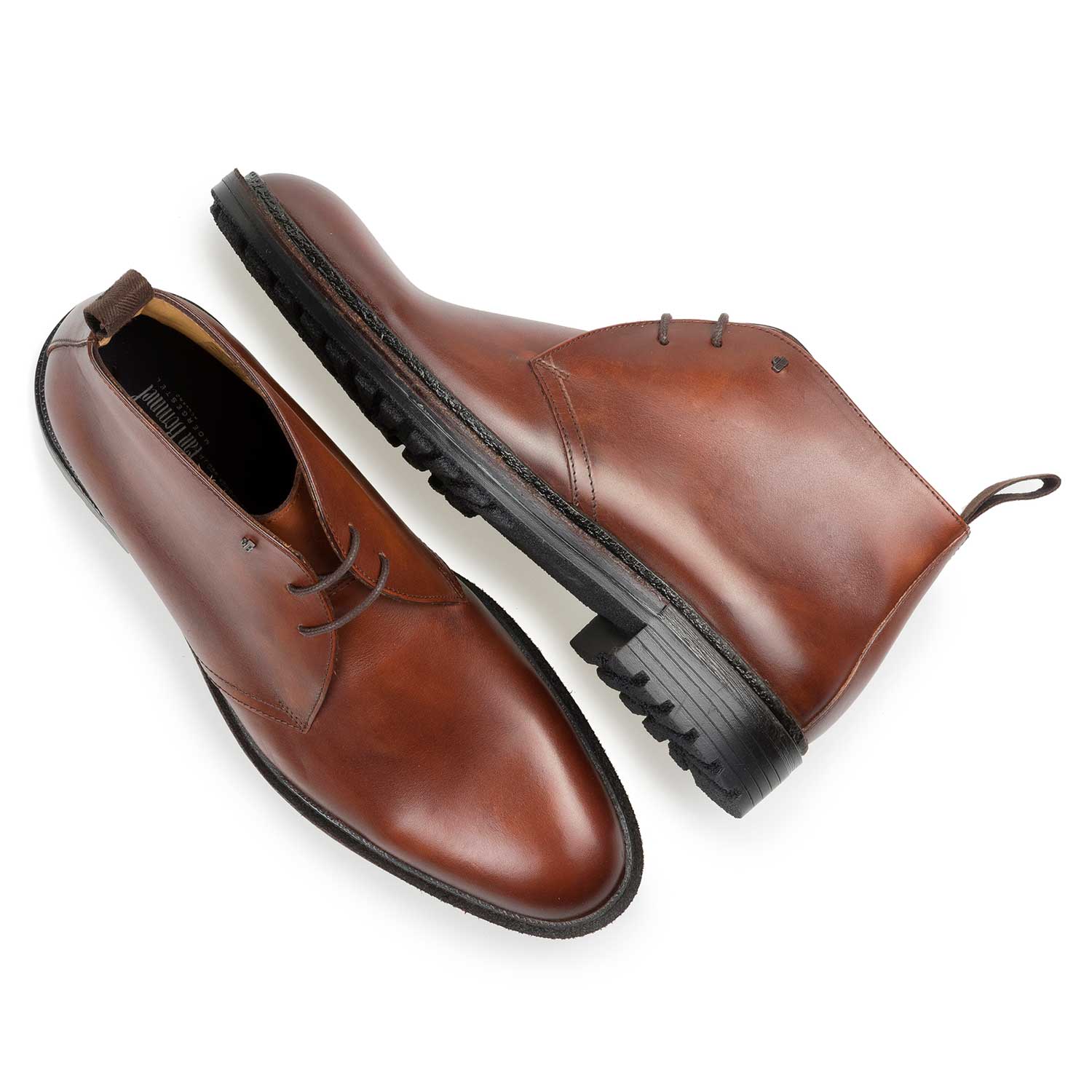 10354/06 - Kalfsleren veterboot cognac 10354/06 - Kalfsleren veterboot cognac