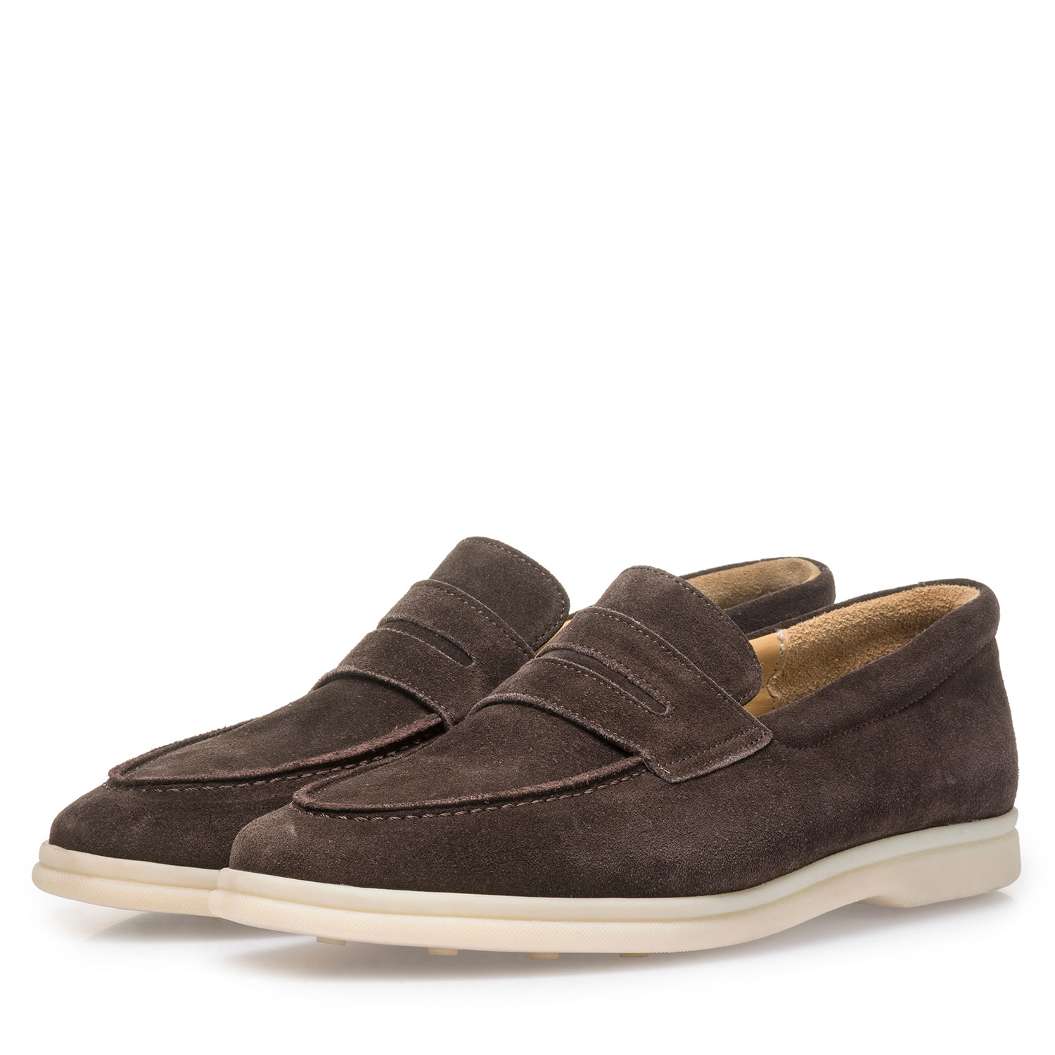 11205/00 - Donkerbruine suède loafer 11205/00 - Donkerbruine suède loafer