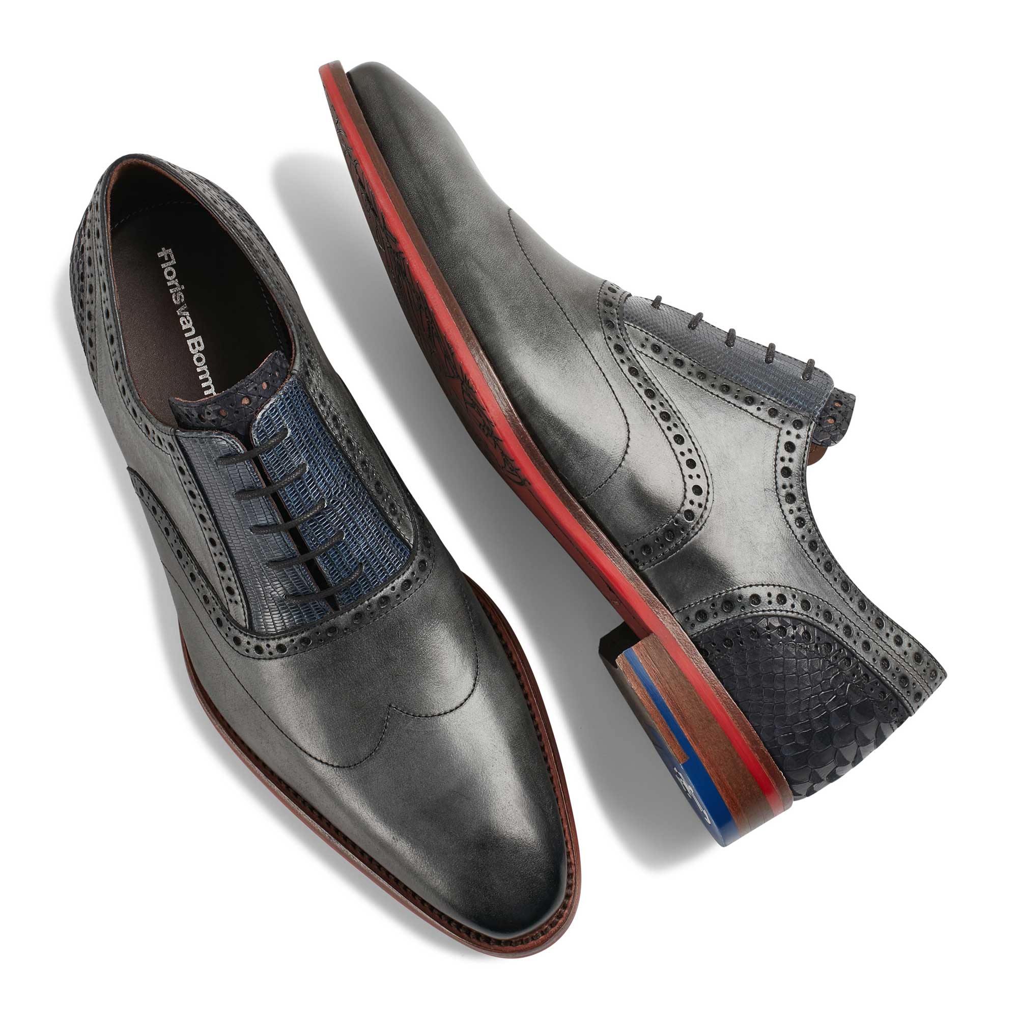 19062/01 - Grey calf's leather lace shoe 19062/01 - Grey calf's leather lace shoe