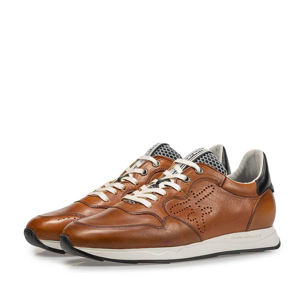 16446/00 - Kalfsleren sneaker cognac 16446/00 - Kalfsleren sneaker cognac
