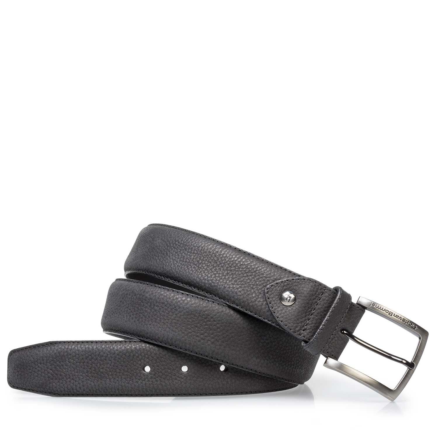 75202/43 - Zwarte nubuckleren riem 75202/43 - Zwarte nubuckleren riem