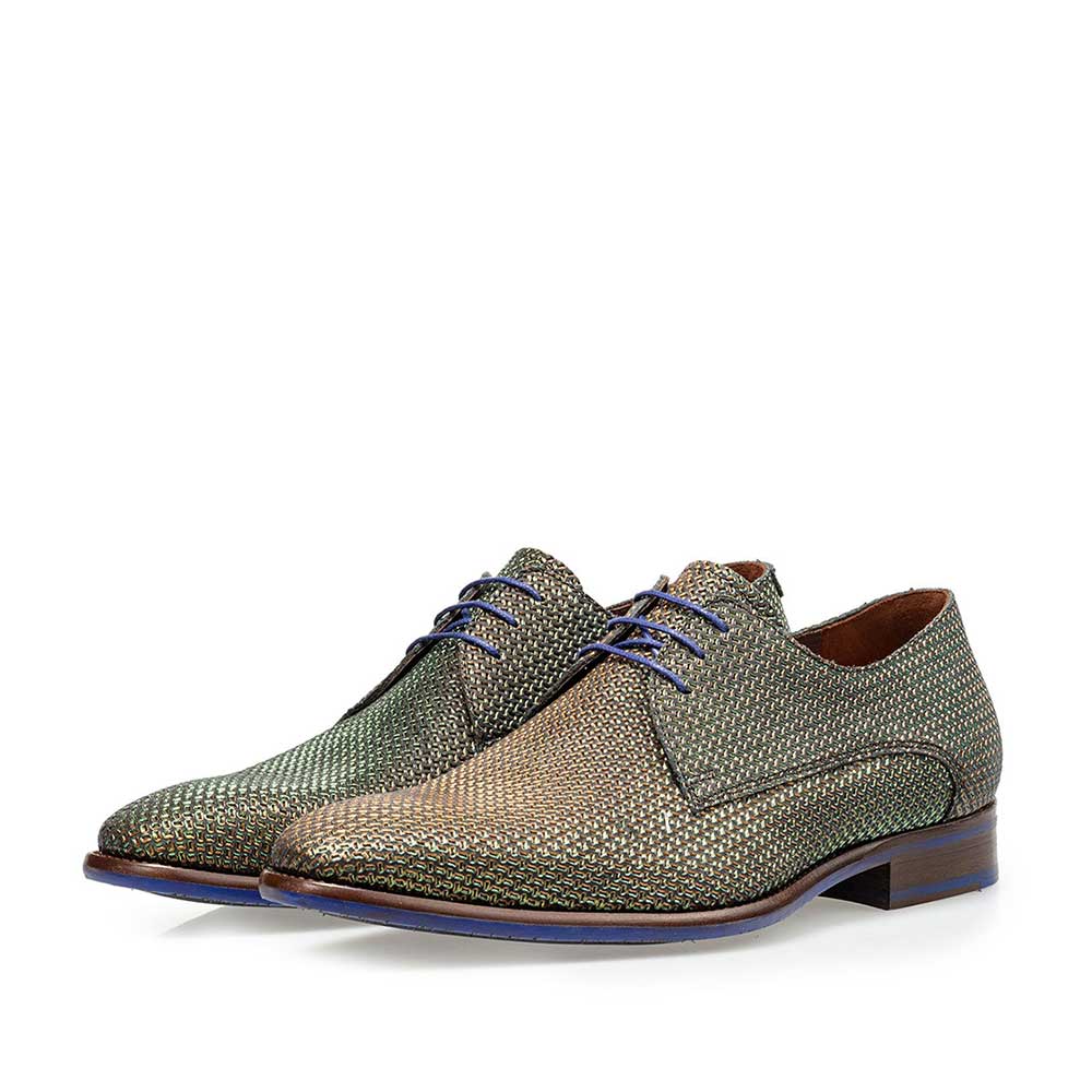 18368/00 - Veterschoen groen metallic 18368/00 - Veterschoen groen metallic