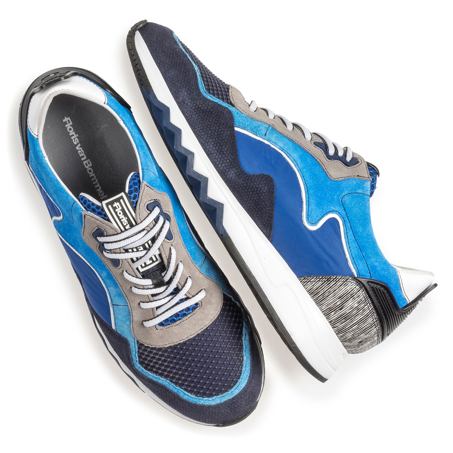 16092/14 - Felblauwe suède sneaker 16092/14 - Felblauwe suède sneaker