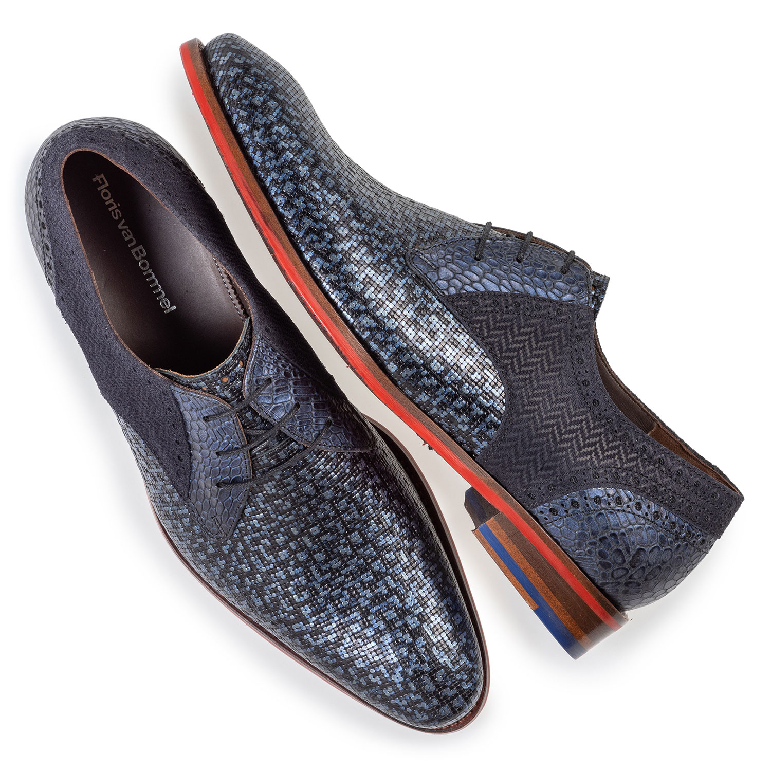 18107/20 - Lace shoe blue metallic 18107/20 - Lace shoe blue metallic