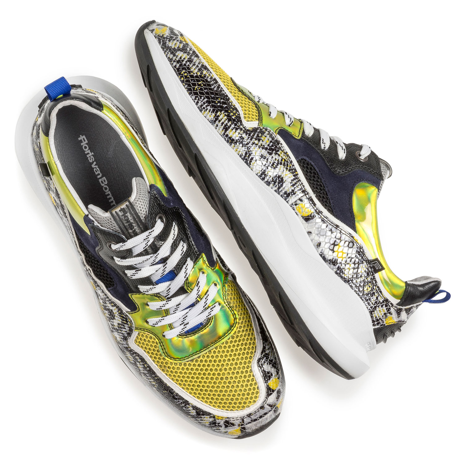 16269/23 - Multi-colour sneaker with grey and yellow print 16269/23 - Multi-colour sneaker with grey and yellow print