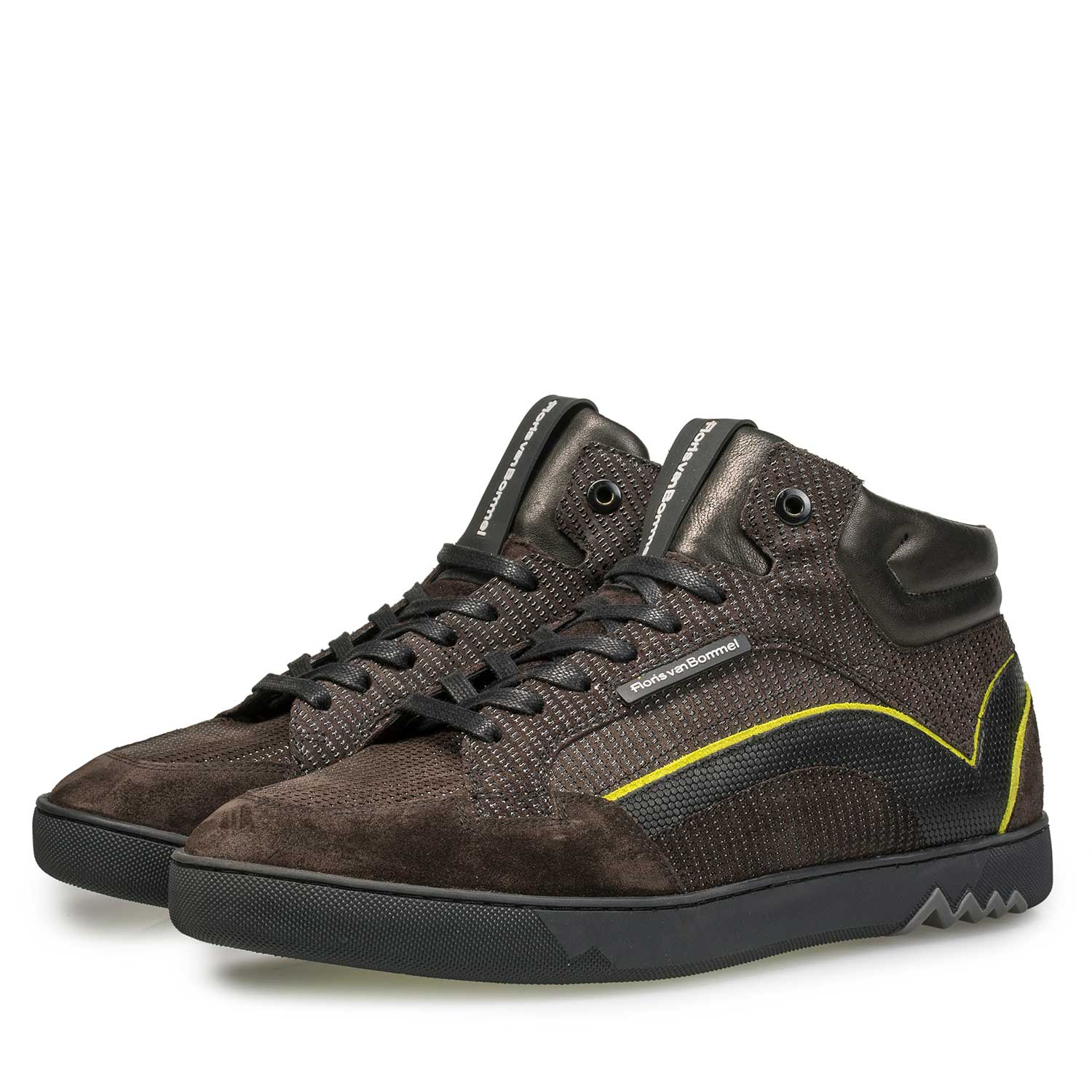 10200/05 - Halfhoge bruine sneaker 10200/05 - Halfhoge bruine sneaker