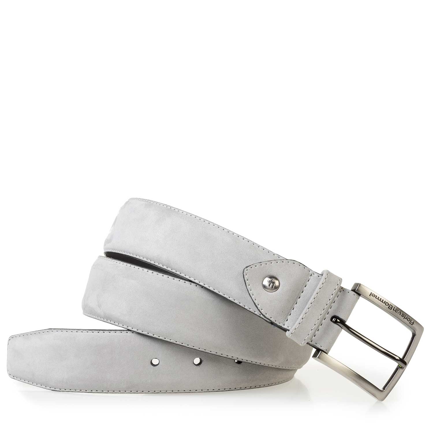 75189/85 - Lichtgrijze nubuckleren riem 75189/85 - Lichtgrijze nubuckleren riem