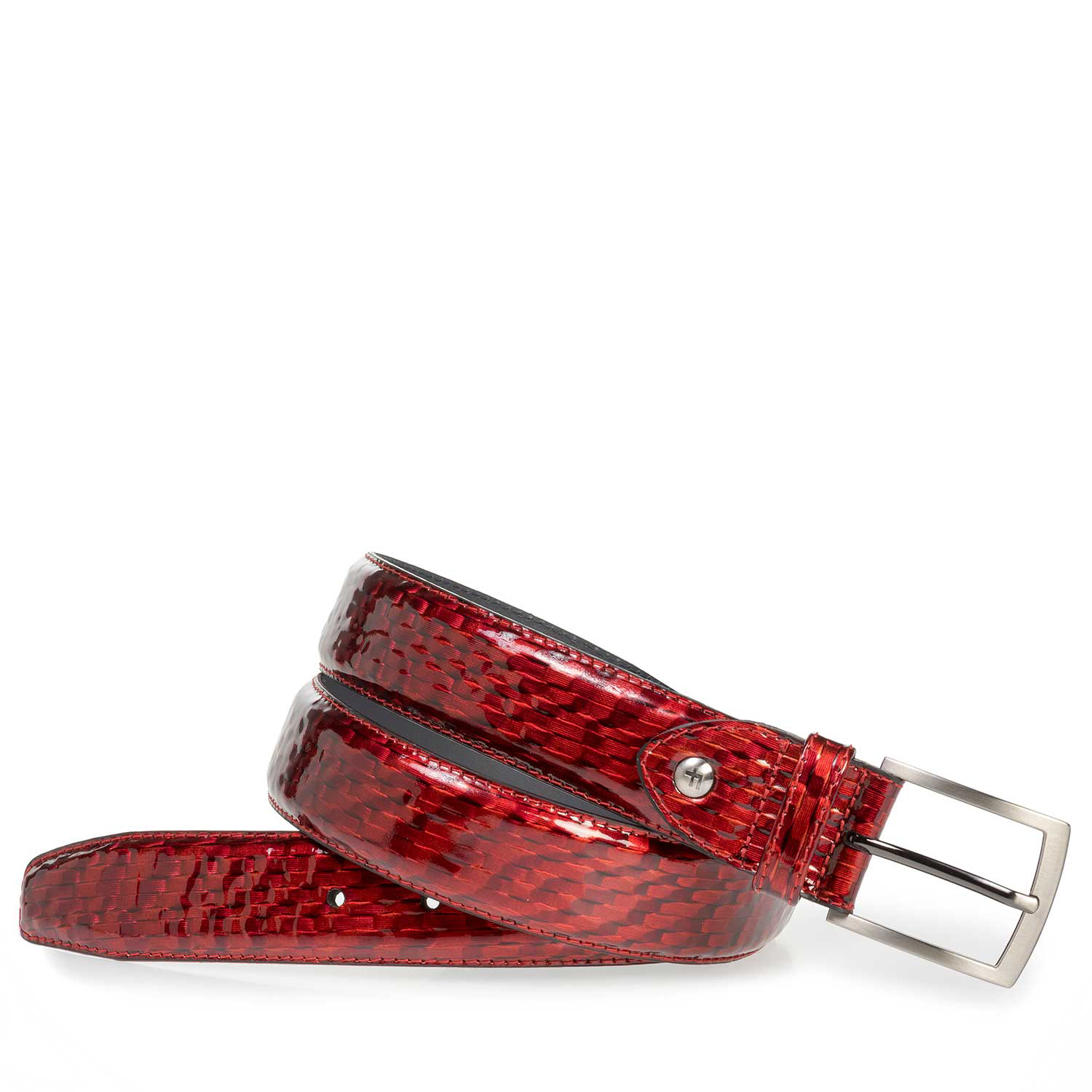 75201/42 - Premium red printed patent leather belt 75201/42 - Premium red printed patent leather belt
