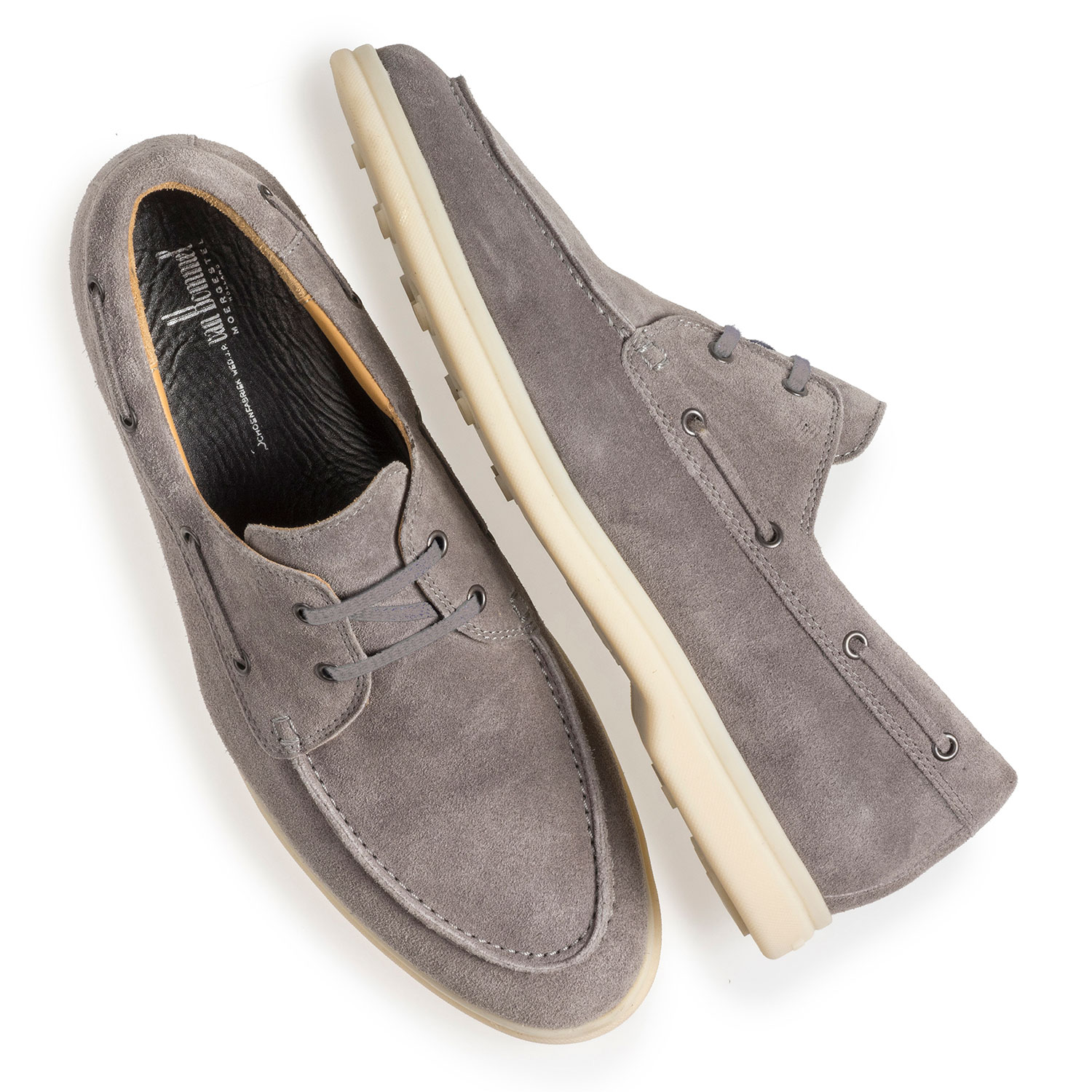 18205/01 - Grey suede leather boat shoe 18205/01 - Grey suede leather boat shoe