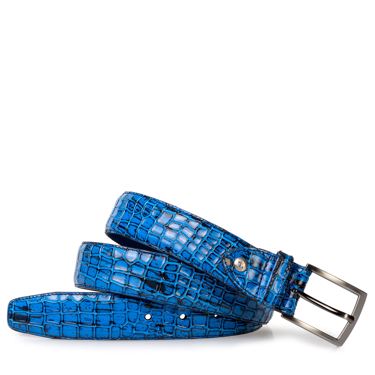 75203/85 - Riem lakleer blauw 75203/85 - Riem lakleer blauw